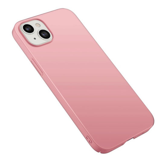 For iPhone 14 6.1 inch Anti-fingerprint Phone Case Hard PC Cell Phone Cover - Rose Gold