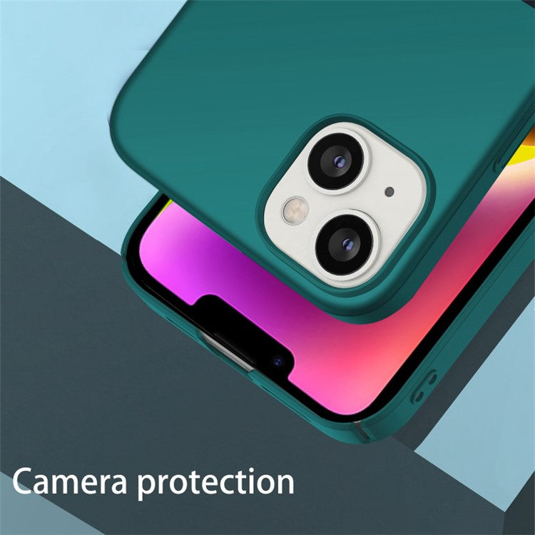 For iPhone 14 Plus Anti-Fall Slim Case Hard PC Cell Phone Protective Cover - Rose Gold