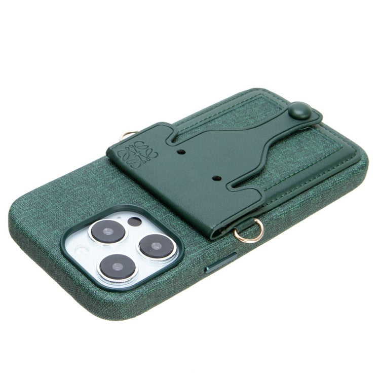 Phone Case with Strap for iPhone 14 Pro 6.1 inch, Shockproof Elephant Shaped Card Holder PU Leather+Liquid Silicone Cell Phone Cover - Blue