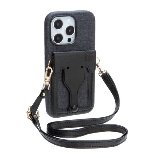 For iPhone 14 6.1 inch PU Leather Coated Liquid Silicone Phone Case Shockproof Elephant Shaped Card Holder Cell Phone Cover - Black