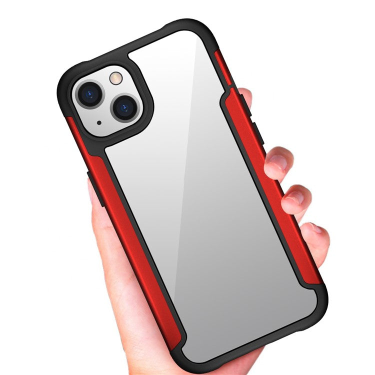 For iPhone 14 Plus Protective Case PC+TPU+Metal Hybrid Anti-Fall Phone Protector - Green