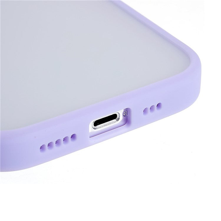 Slim Phone Case for iPhone 14 Pro Max 6.7 inch TPU+Acrylic Protective Cover Skin-Touch Shockproof Case - Purple