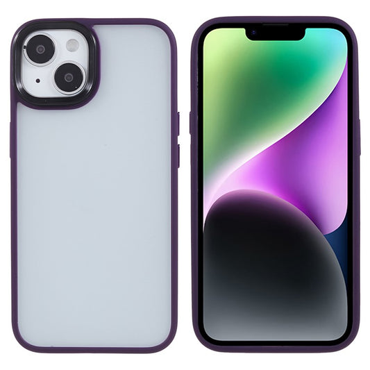 Skin-Touch Phone Case for iPhone 14 Plus Anti-Drop Slim Case TPU+Acrylic Shockproof Cover - Dark Purple