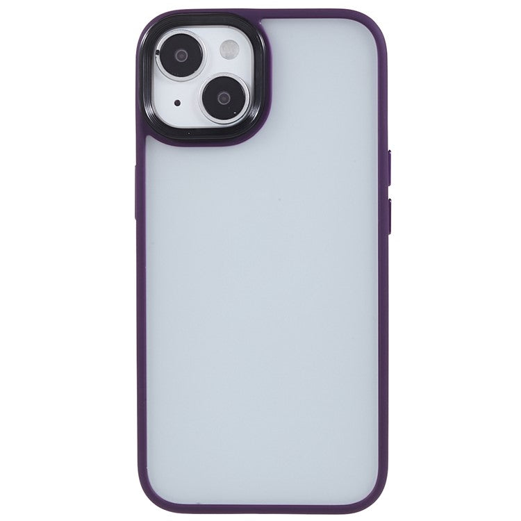 Skin-Touch Phone Case for iPhone 14 Plus Anti-Drop Slim Case TPU+Acrylic Shockproof Cover - Dark Purple