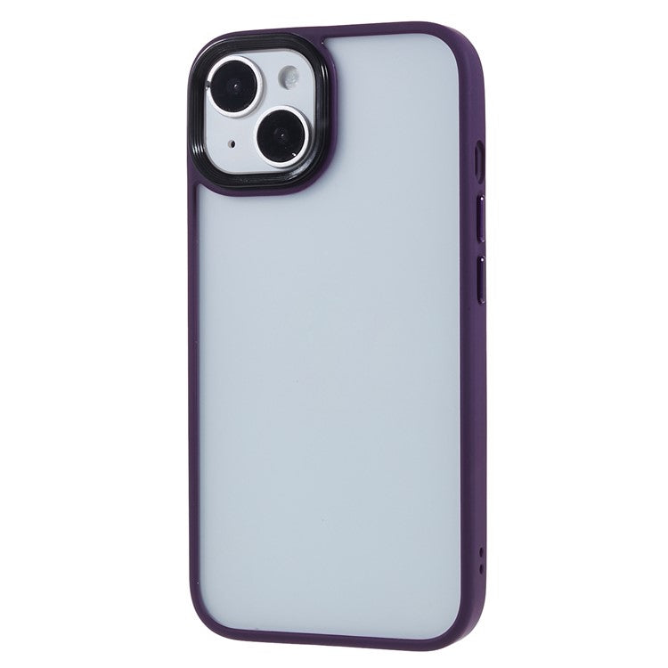 Skin-Touch Phone Case for iPhone 14 Plus Anti-Drop Slim Case TPU+Acrylic Shockproof Cover - Dark Purple