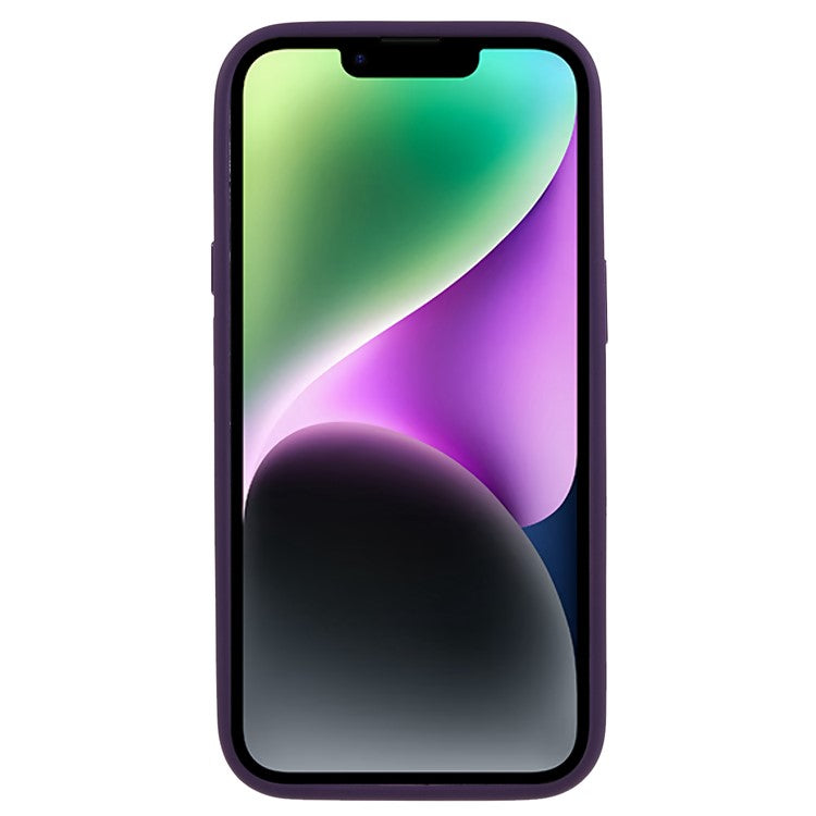 Skin-Touch Phone Case for iPhone 14 Plus Anti-Drop Slim Case TPU+Acrylic Shockproof Cover - Dark Purple