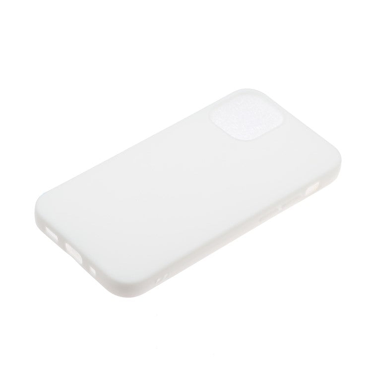 For iPhone 14 6.1 inch Candy Color Shockproof TPU Phone Case Mobile Phone Protective Back Cover - White