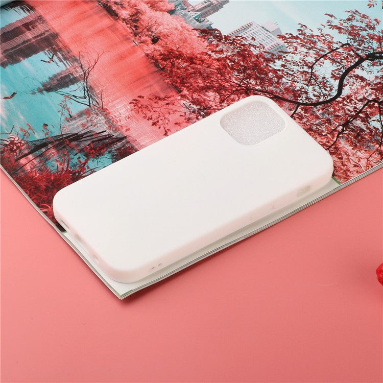 For iPhone 14 6.1 inch Candy Color Shockproof TPU Phone Case Mobile Phone Protective Back Cover - White
