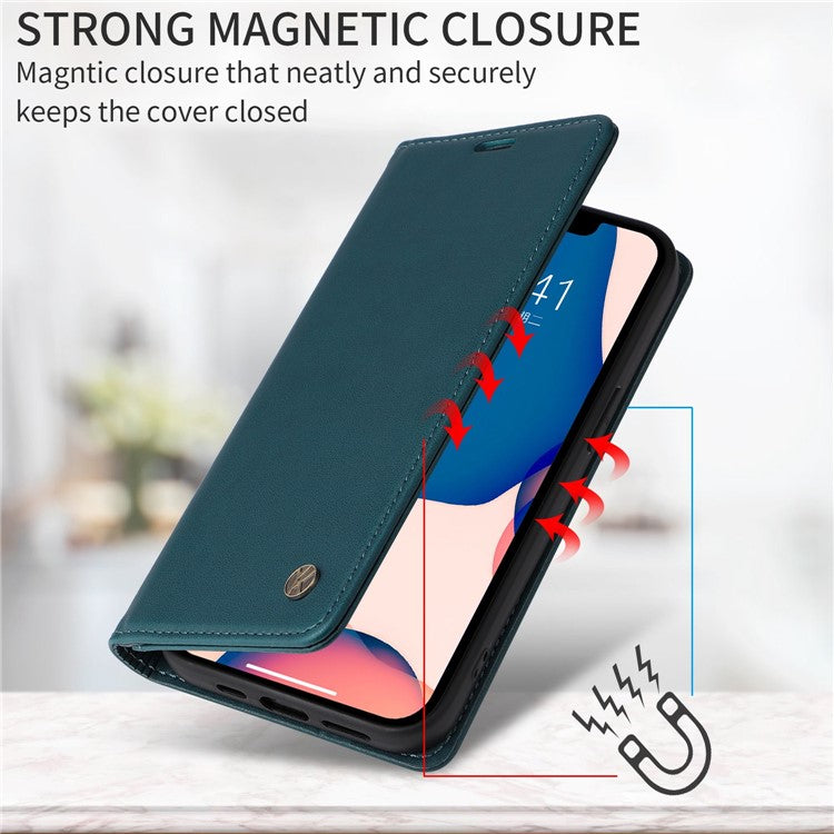YIKATU Phone Cover For iPhone 14 Plus, YK- 001 Anti-scratch Phone Case Magnetic Auto-absorbed PU Leather Flip Wallet Stand - Green