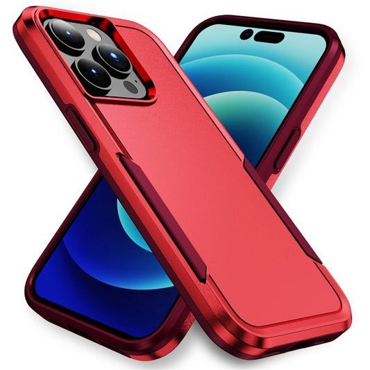 Cellphone Case for iPhone 14 Pro Max 6.7 inch, Scratch Proof PC + TPU Phone Cover Back Protector Case - Red