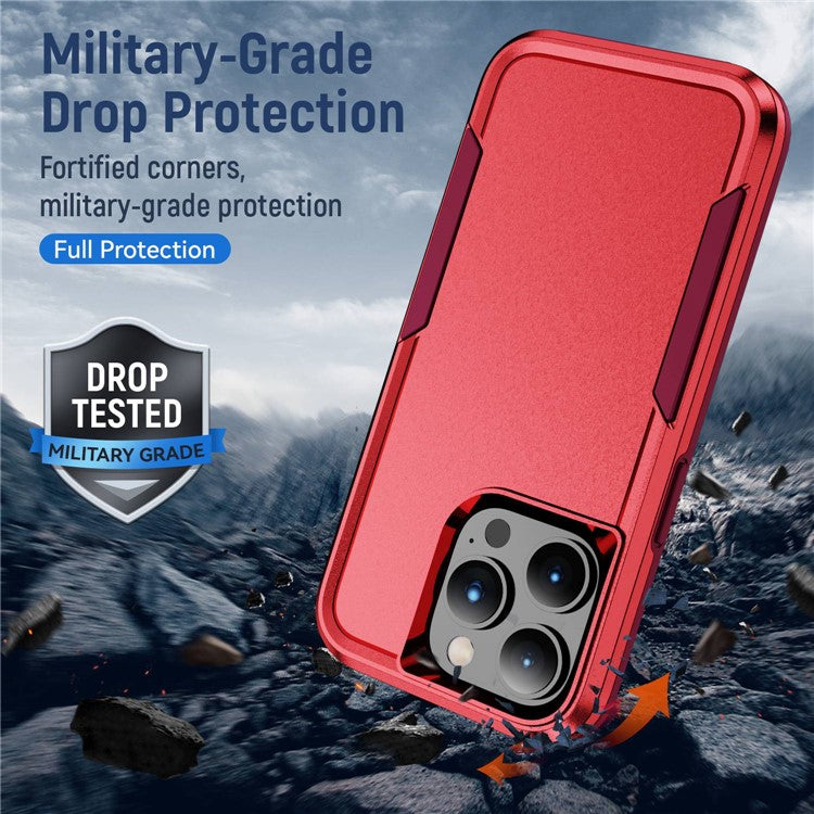 Cellphone Case for iPhone 14 Pro Max 6.7 inch, Scratch Proof PC + TPU Phone Cover Back Protector Case - Red