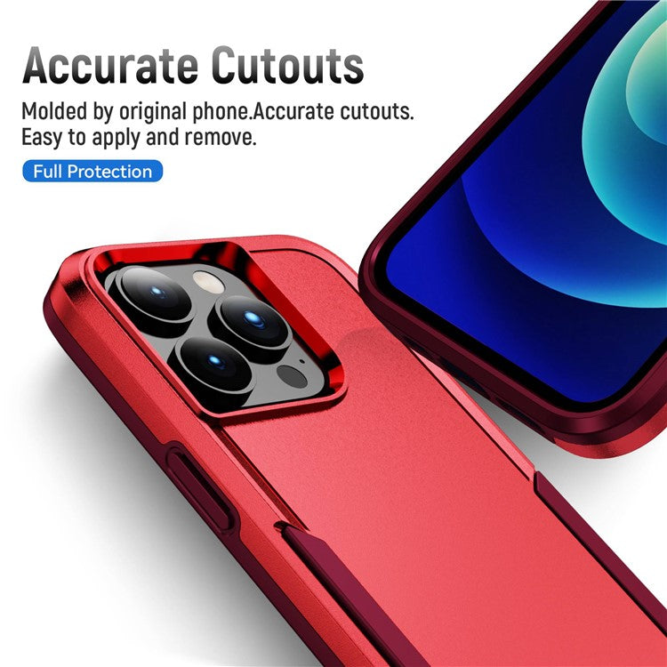 Cellphone Case for iPhone 14 Pro Max 6.7 inch, Scratch Proof PC + TPU Phone Cover Back Protector Case - Red