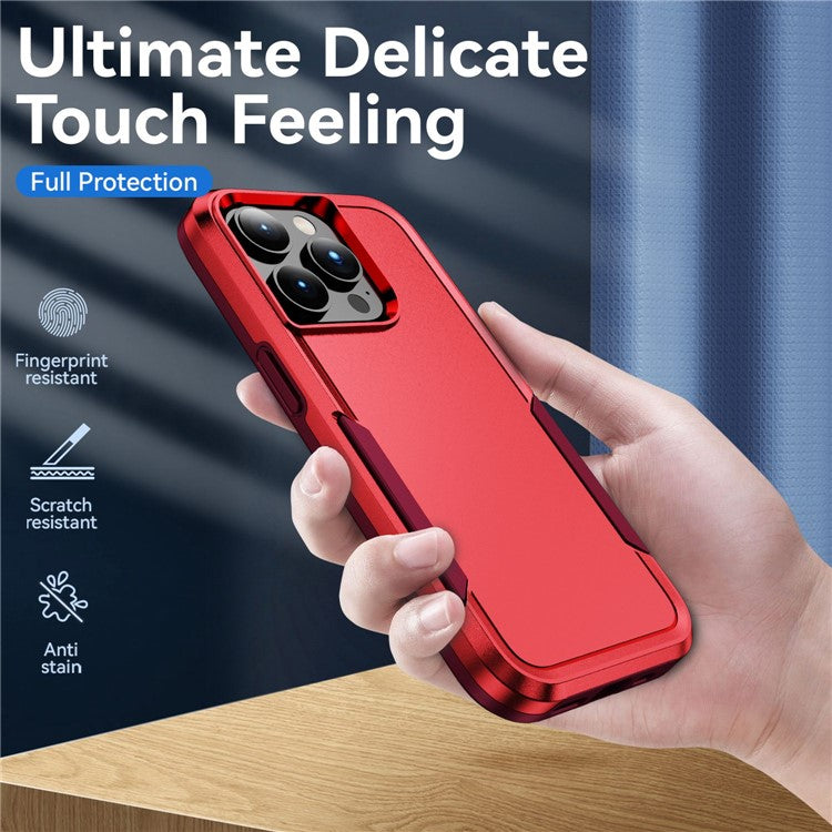 Cellphone Case for iPhone 14 Pro Max 6.7 inch, Scratch Proof PC + TPU Phone Cover Back Protector Case - Red