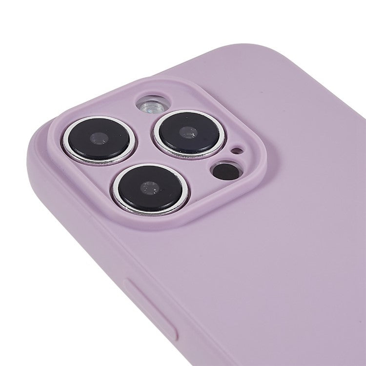 Precise Cutout Case for iPhone 14 Pro Max 6.7 inch Anti-Drop Phone Cover Shockproof TPU Phone Shell - Light Purple