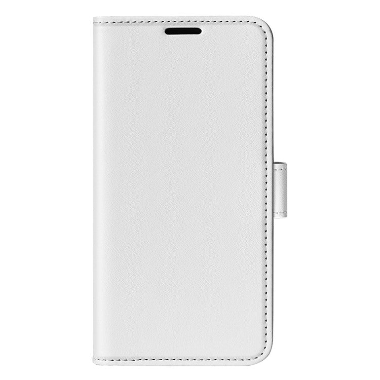 Crazy Horse Texture Wallet Case for Motorola Moto G32 4G, Foldable Stand PU Leather + TPU Folio Flip Phone Cover - White