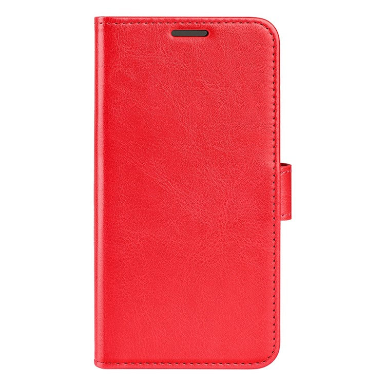 Crazy Horse Texture Wallet Case for Motorola Moto G32 4G, Foldable Stand PU Leather + TPU Folio Flip Phone Cover - Red