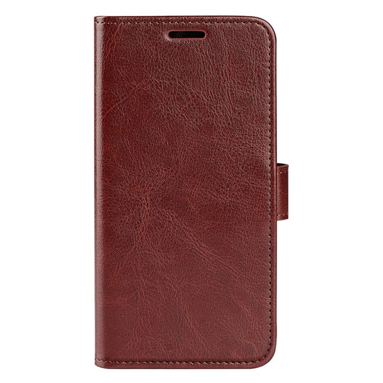 Crazy Horse Texture Wallet Case for Motorola Moto G32 4G, Foldable Stand PU Leather + TPU Folio Flip Phone Cover - Brown