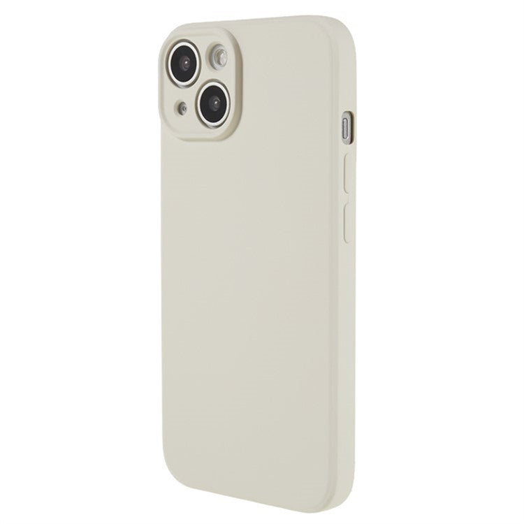 WANLONFENG RB1 Series For iPhone 14 Slim Case Soft TPU Phone Shell with Screen Film, Lanyard - White