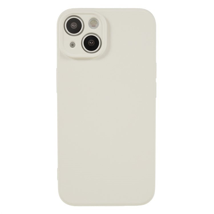 WANLONFENG RB1 Series For iPhone 14 Slim Case Soft TPU Phone Shell with Screen Film, Lanyard - White