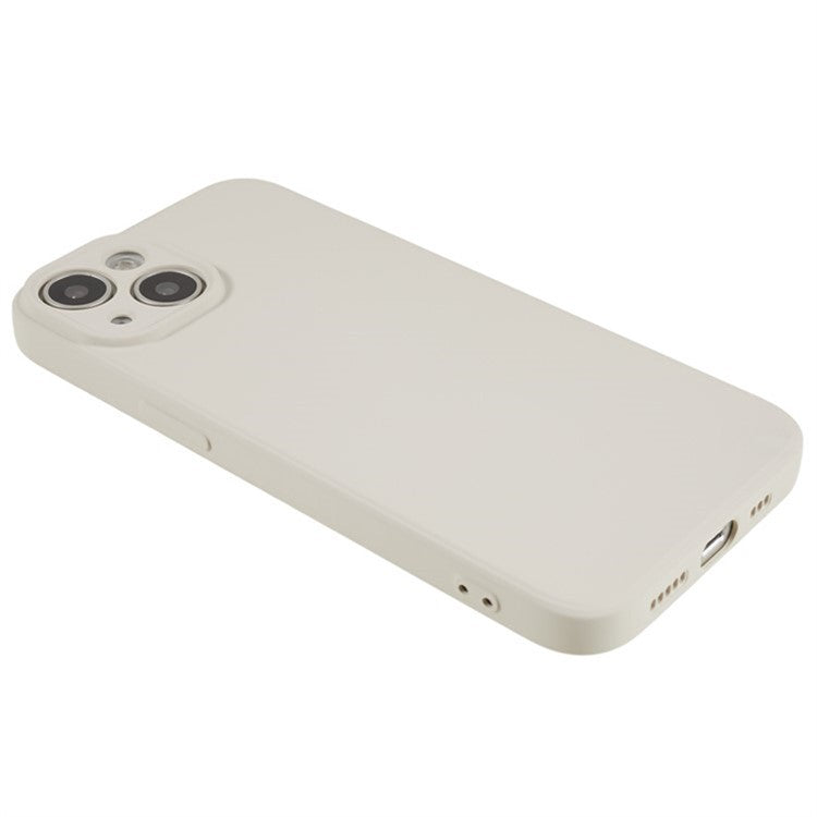 WANLONFENG RB1 Series For iPhone 14 Slim Case Soft TPU Phone Shell with Screen Film, Lanyard - White