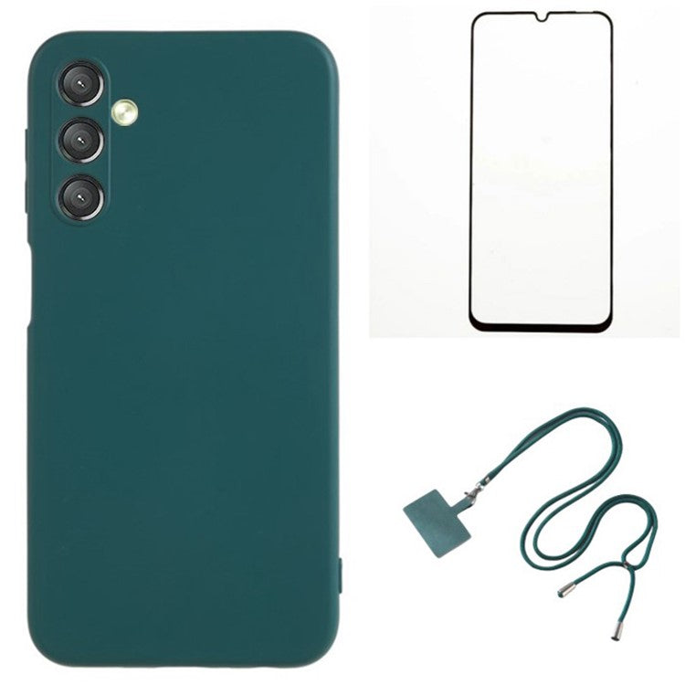 WANLONFENG RB1 Series For Samsung Galaxy A24 4G (162.1 x 77.6 x 8.3mm) TPU Case Phone Accessories Kit -  Army Green