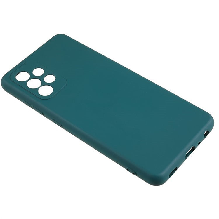 WANLONFENG RB1 Series For Samsung Galaxy A32 5G / M32 5G Slim Case Soft TPU Phone Cover with Screen Film, Lanyard - Army Green