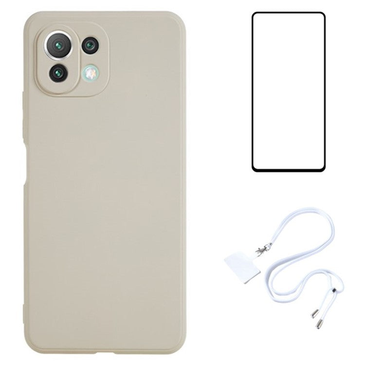 WANLONFENG RB1 Series For Xiaomi Mi 11 Lite 4G / 5G / 11 Lite 5G NE Case Shockproof Slim TPU Phone Shell - White