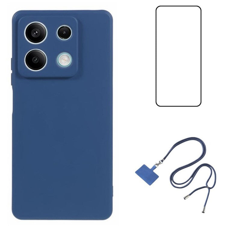 WANLONFENG RB1 Series For Xiaomi Redmi Note 13 Pro 5G / Poco X6 5G TPU Case Phone Cover with Screen Film - Sapphire