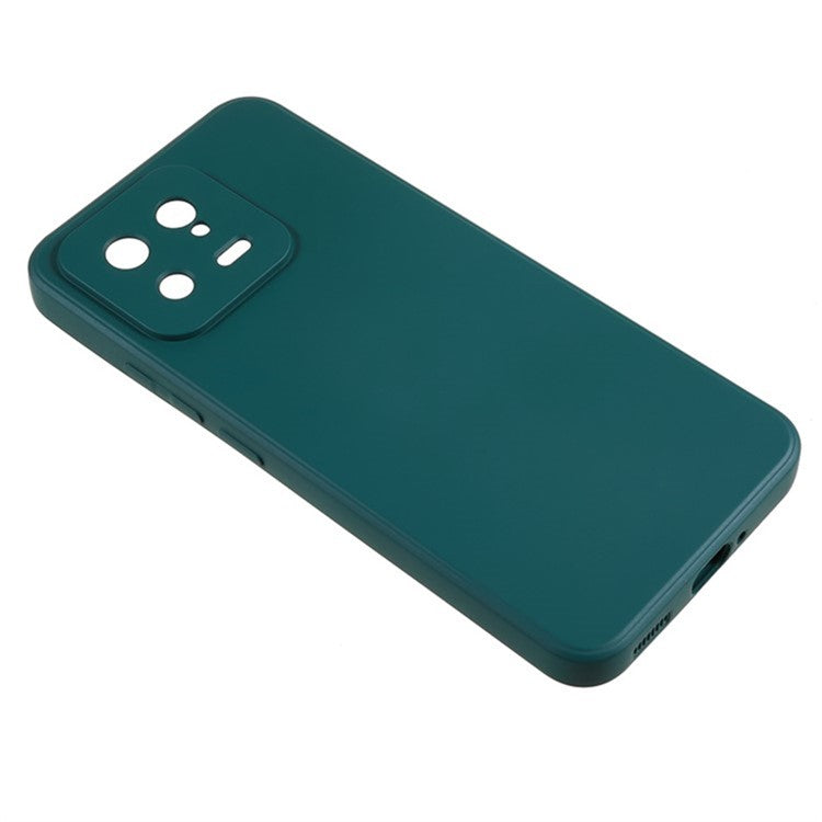WANLONFENG RB1 Series For Xiaomi 13 Case Soft TPU Phone Cover with Screen Film, Strap - Army Green