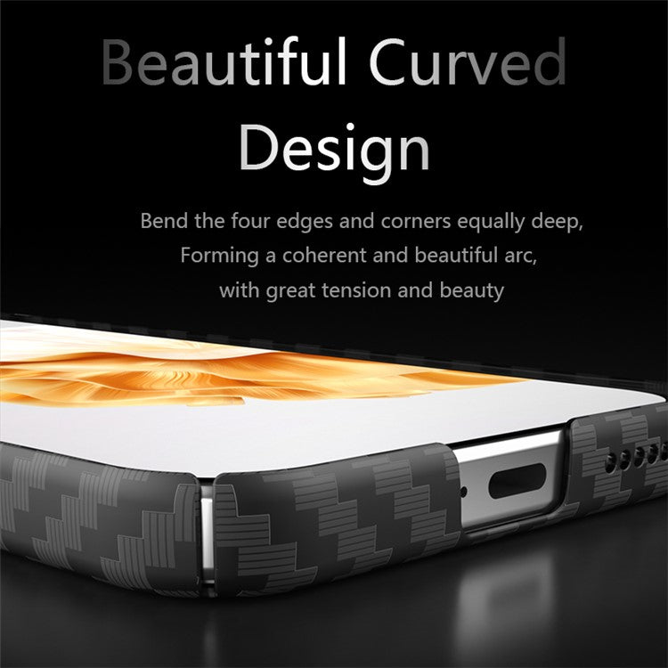 For Huawei Pura 70 Pro / Pura 70 Pro+ Case Carbon Fiber Texture PC Phone Cover - Black+Green