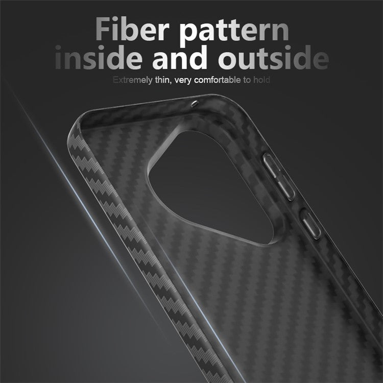 For Huawei Pura 70 Pro / Pura 70 Pro+ Case Carbon Fiber Texture PC Phone Cover - Black+Green