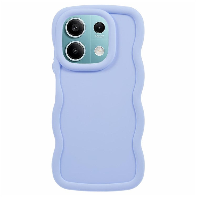 XL Series For Xiaomi Redmi Note 13 5G Case Curly Wave Frame TPU Phone Cover - Purple