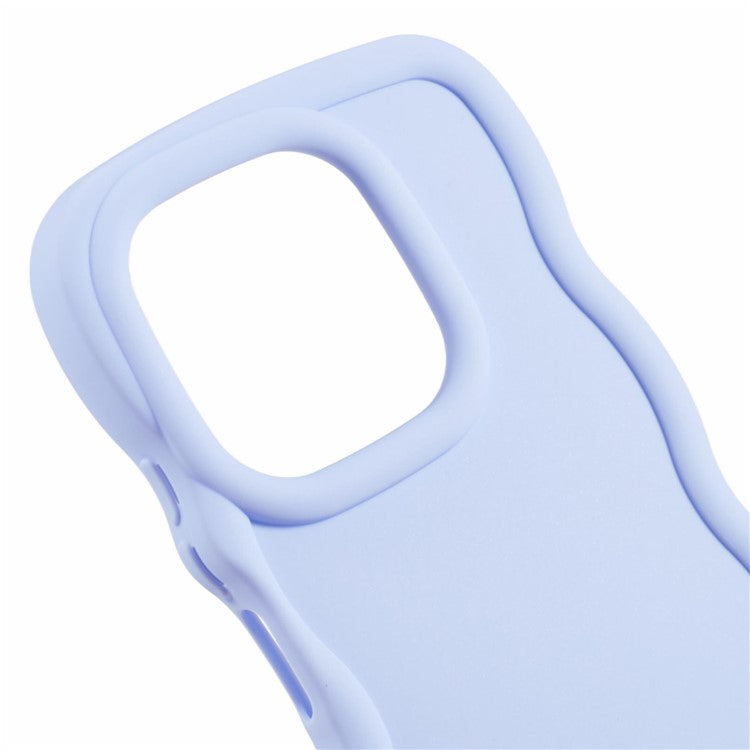 XL Series For Xiaomi Redmi Note 13 5G Case Curly Wave Frame TPU Phone Cover - Purple