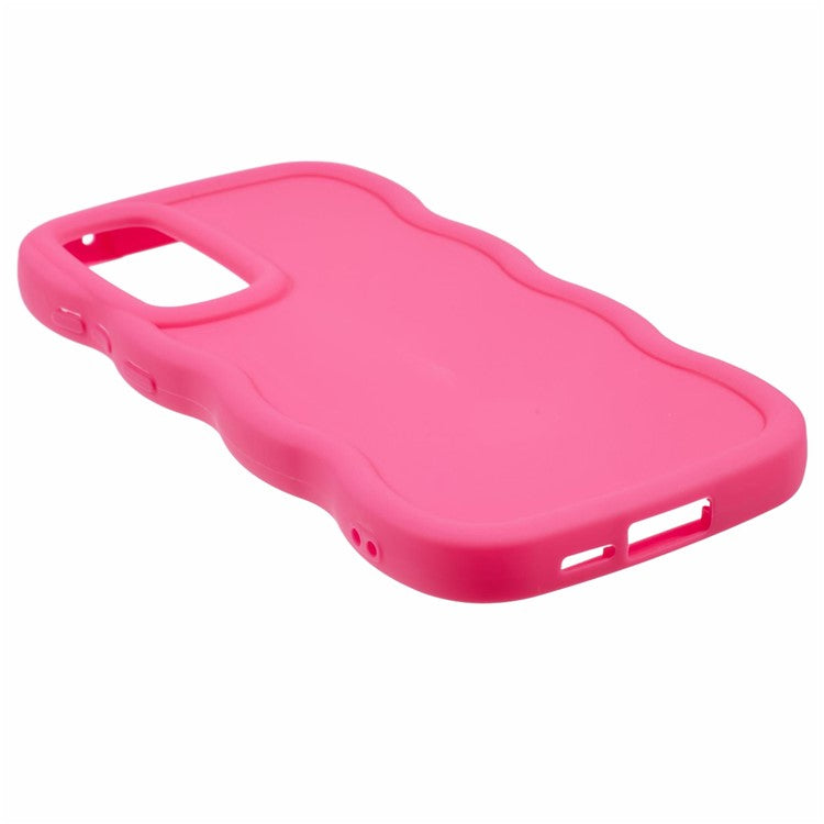 XL Series For Samsung Galaxy A55 5G Case Shockproof TPU Phone Cover with Creative Wave Frame - Rose