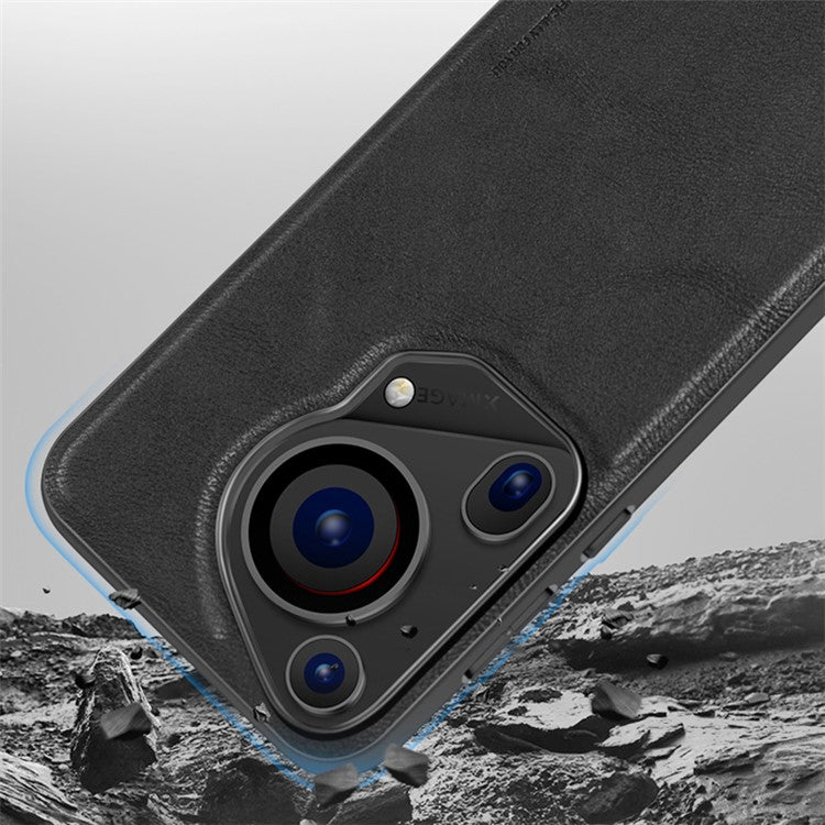 X-LEVEL Bojue-3 Series For Huawei Pura 70 Ultra Case PU Leather+TPU+PC Phone Cover - Midnight Green