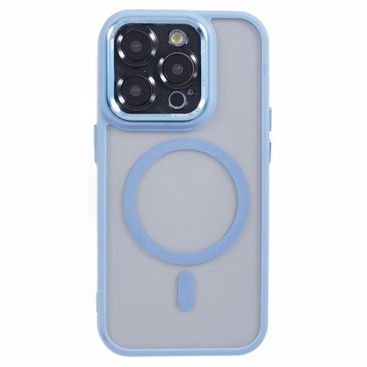TPU+Acrylic Phone Case for iPhone 14 Pro Magnetic Phone Cover Compatible with MagSafe - Blue