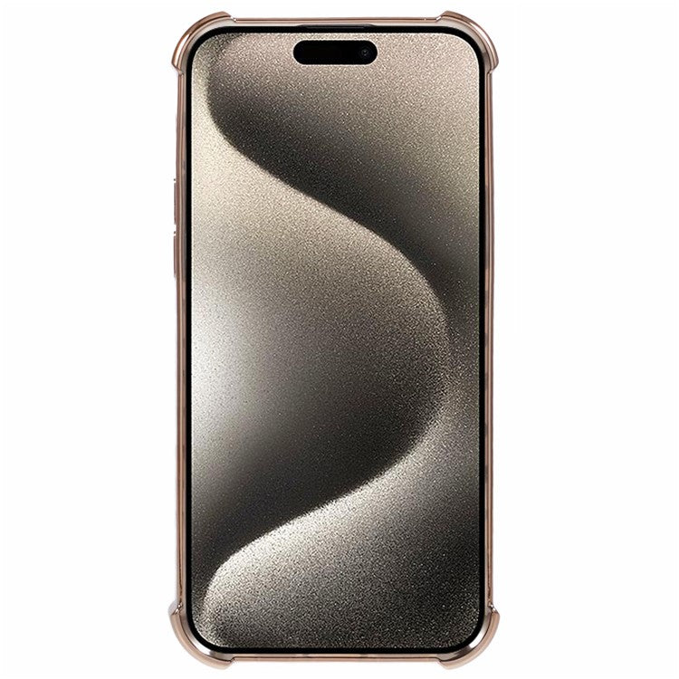 For iPhone 14 Plus Cell Phone Cover Glitter Gradient Electroplating Anti-Fall TPU Phone Case - Gold
