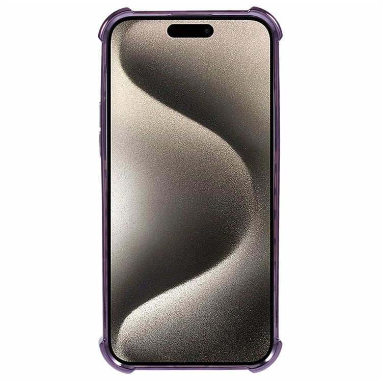 For iPhone 14 Plus Case Round Mirror Glitter TPU Phone Cover with Ring Kickstand - Dark Purple