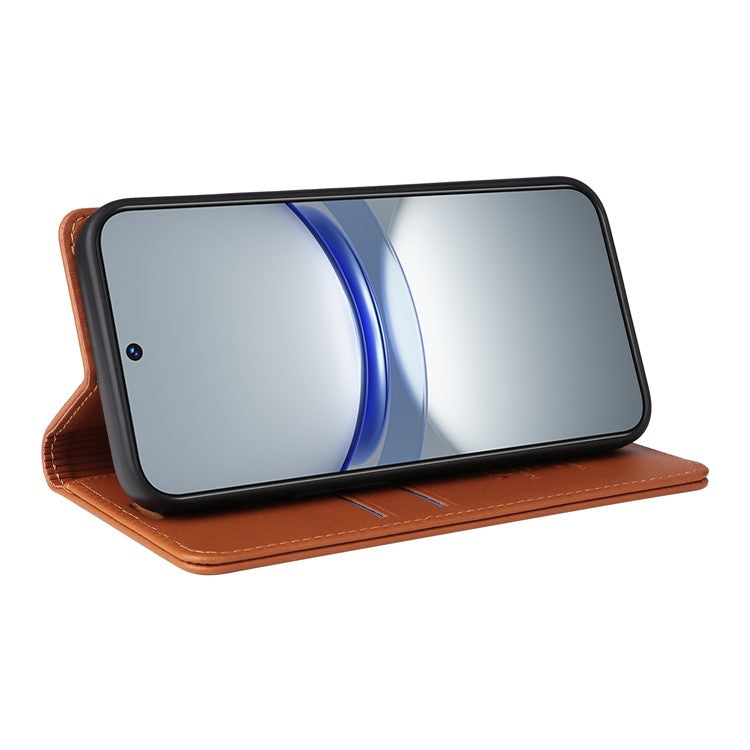 YIKATU YK-001 For Huawei nova 12s 4G / nova 12 Lite 4G / nova 11 Case Strong Magnetic Leather Phone Cover - Brown