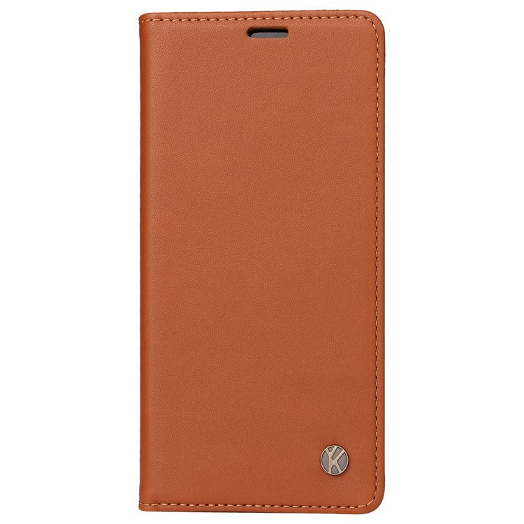 YIKATU YK-001 For Huawei nova 12s 4G / nova 12 Lite 4G / nova 11 Case Strong Magnetic Leather Phone Cover - Brown