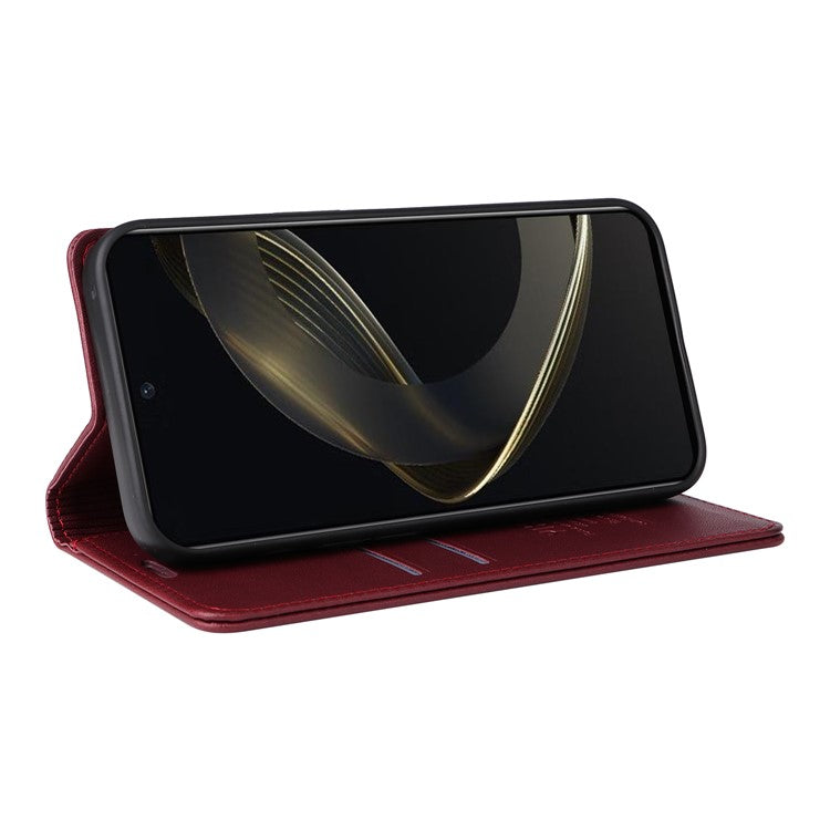YIKATU YK-001 For Huawei nova 12 SE 4G / nova 11 SE Case Wallet Leather Phone Cover Strong Magnetic Closure - Wine Red