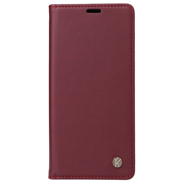 YIKATU YK-001 For Huawei nova 12 SE 4G / nova 11 SE Case Wallet Leather Phone Cover Strong Magnetic Closure - Wine Red