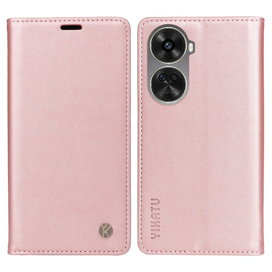 YIKATU YK-001 For Huawei nova 12 SE 4G / nova 11 SE Case Wallet Leather Phone Cover Strong Magnetic Closure - Rose Gold