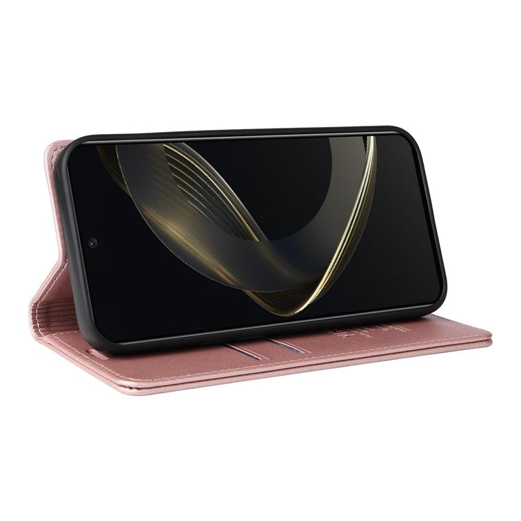 YIKATU YK-001 For Huawei nova 12 SE 4G / nova 11 SE Case Wallet Leather Phone Cover Strong Magnetic Closure - Rose Gold