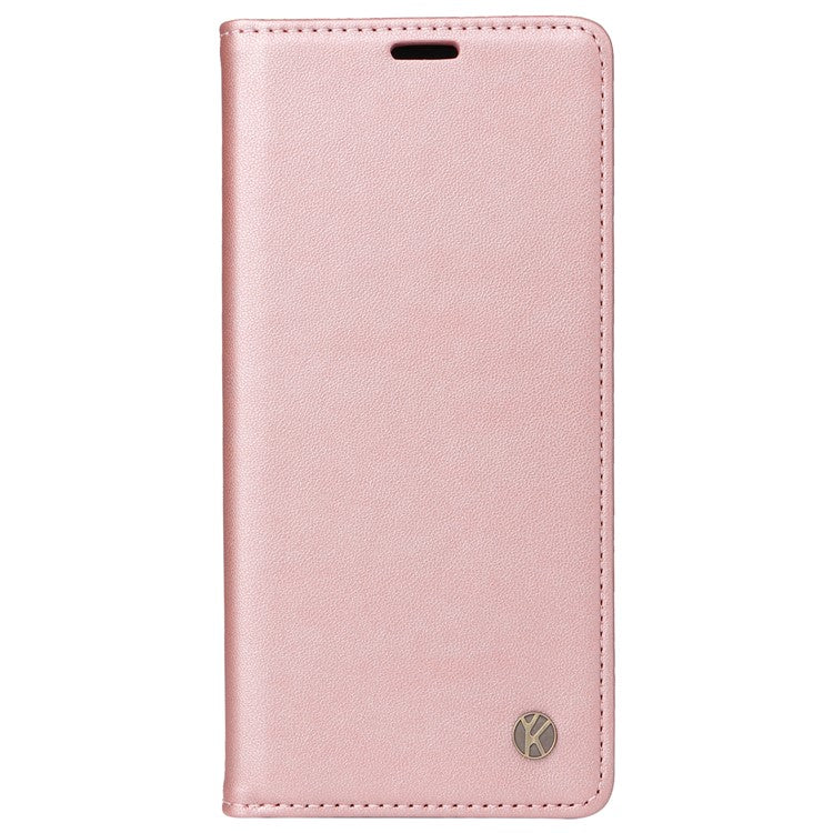 YIKATU YK-001 For Huawei nova 12 SE 4G / nova 11 SE Case Wallet Leather Phone Cover Strong Magnetic Closure - Rose Gold