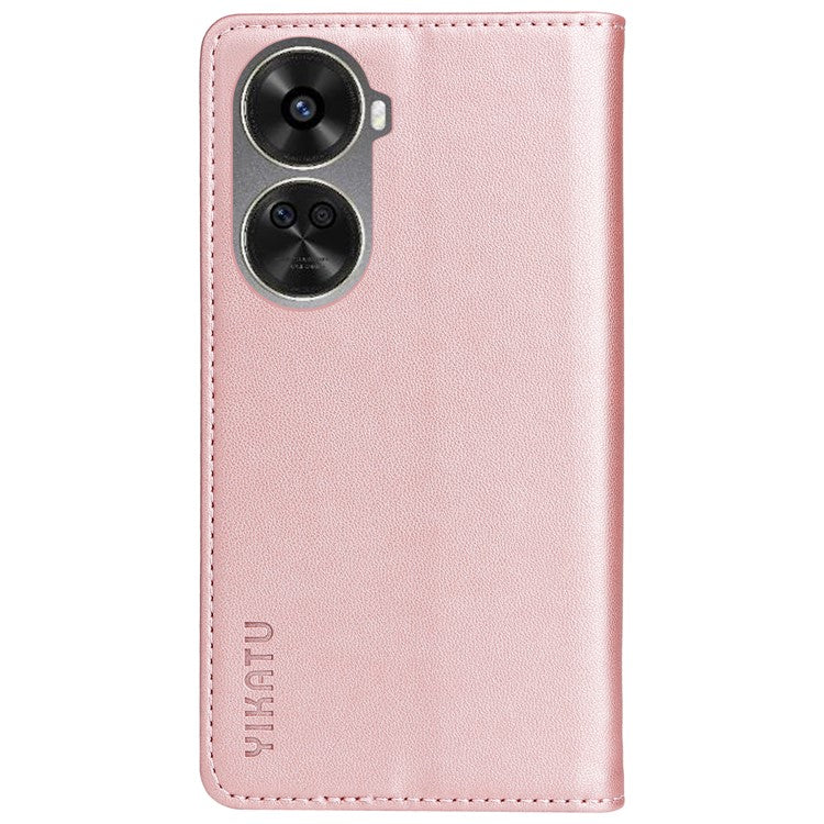 YIKATU YK-001 For Huawei nova 12 SE 4G / nova 11 SE Case Wallet Leather Phone Cover Strong Magnetic Closure - Rose Gold