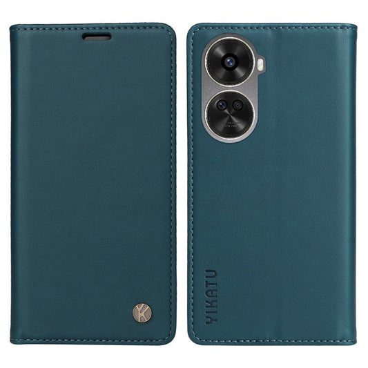 YIKATU YK-001 For Huawei nova 12 SE 4G / nova 11 SE Case Wallet Leather Phone Cover Strong Magnetic Closure - Green