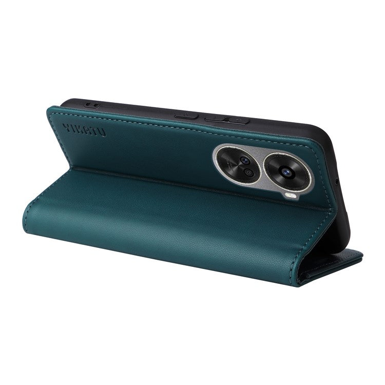 YIKATU YK-001 For Huawei nova 12 SE 4G / nova 11 SE Case Wallet Leather Phone Cover Strong Magnetic Closure - Green