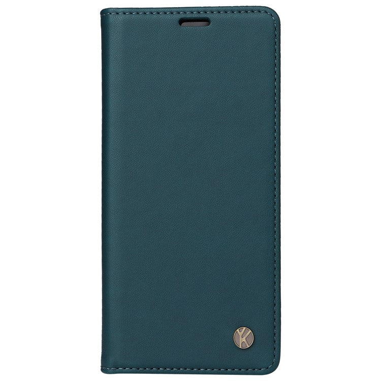 YIKATU YK-001 For Motorola Moto G45 5G / G34 5G Case Magnetic Closure Full Protection Leather Phone Cover - Green