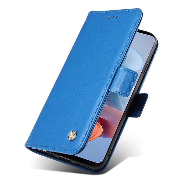 YIKATU YK-003 For Motorola Moto G45 5G / G34 5G Case Card Slots PU Leather Wallet Phone Cover - Sky Blue